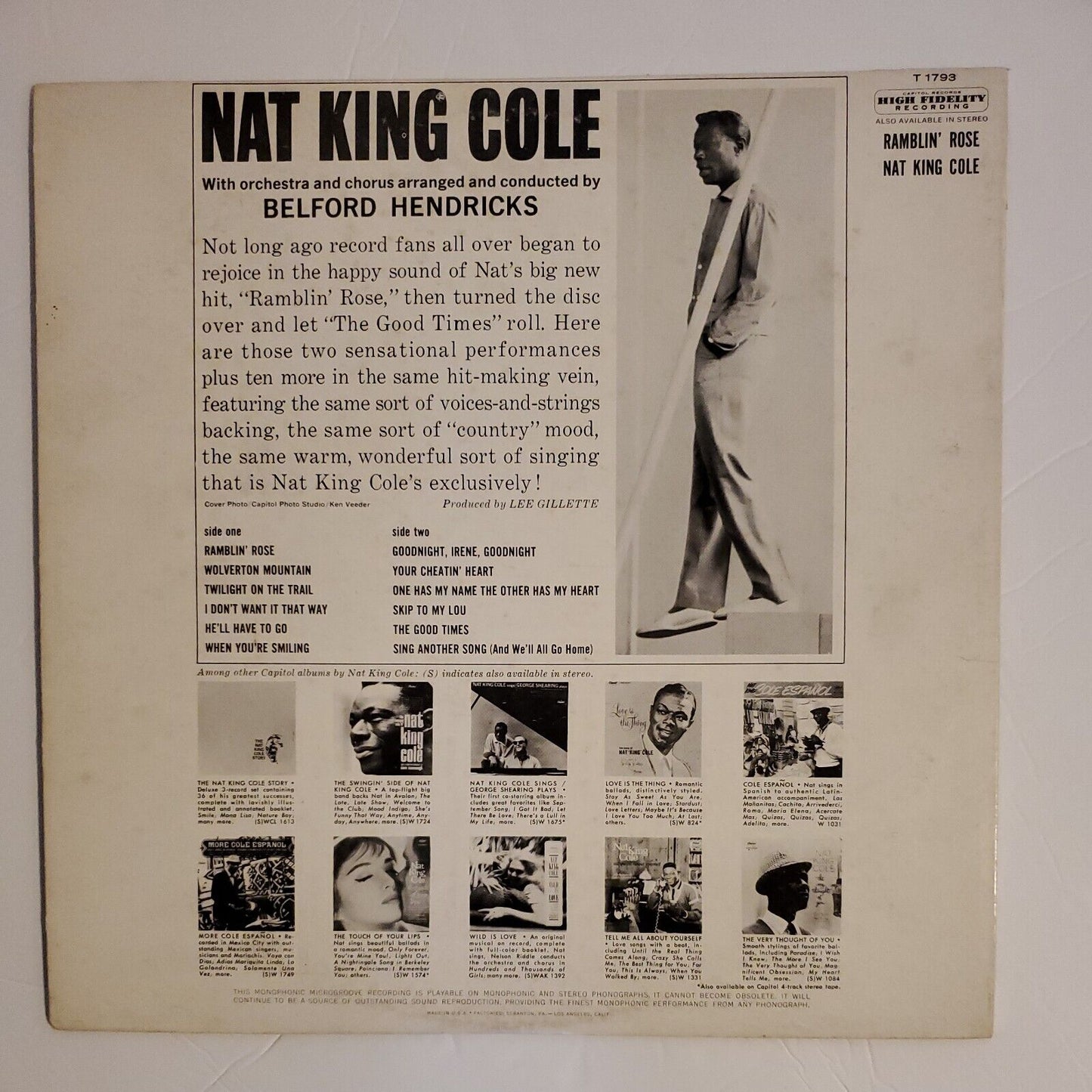 Album By Nat King Cole, "Ramblin' Rose" on Capitol