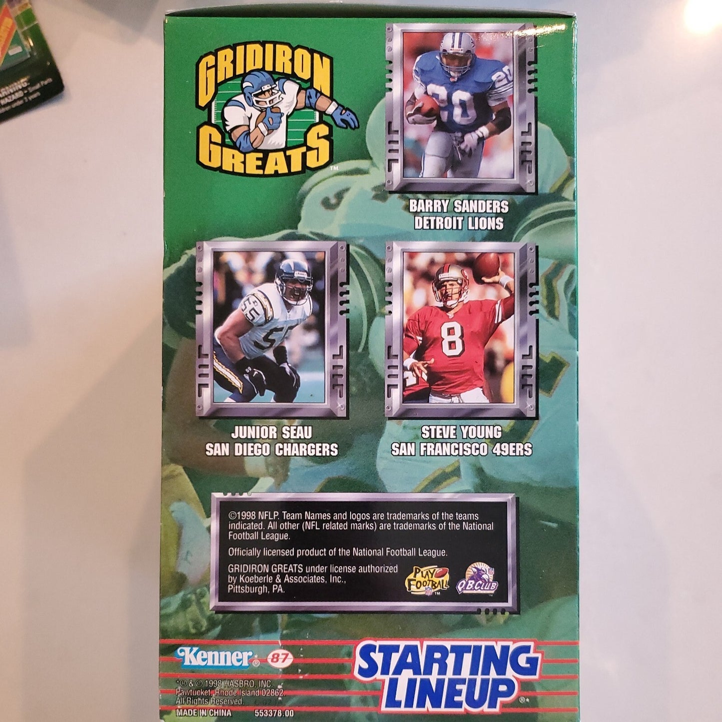 1998 Starting Lineup Gridiron Greats Football NFL Detroit Lions BARRY SANDERS