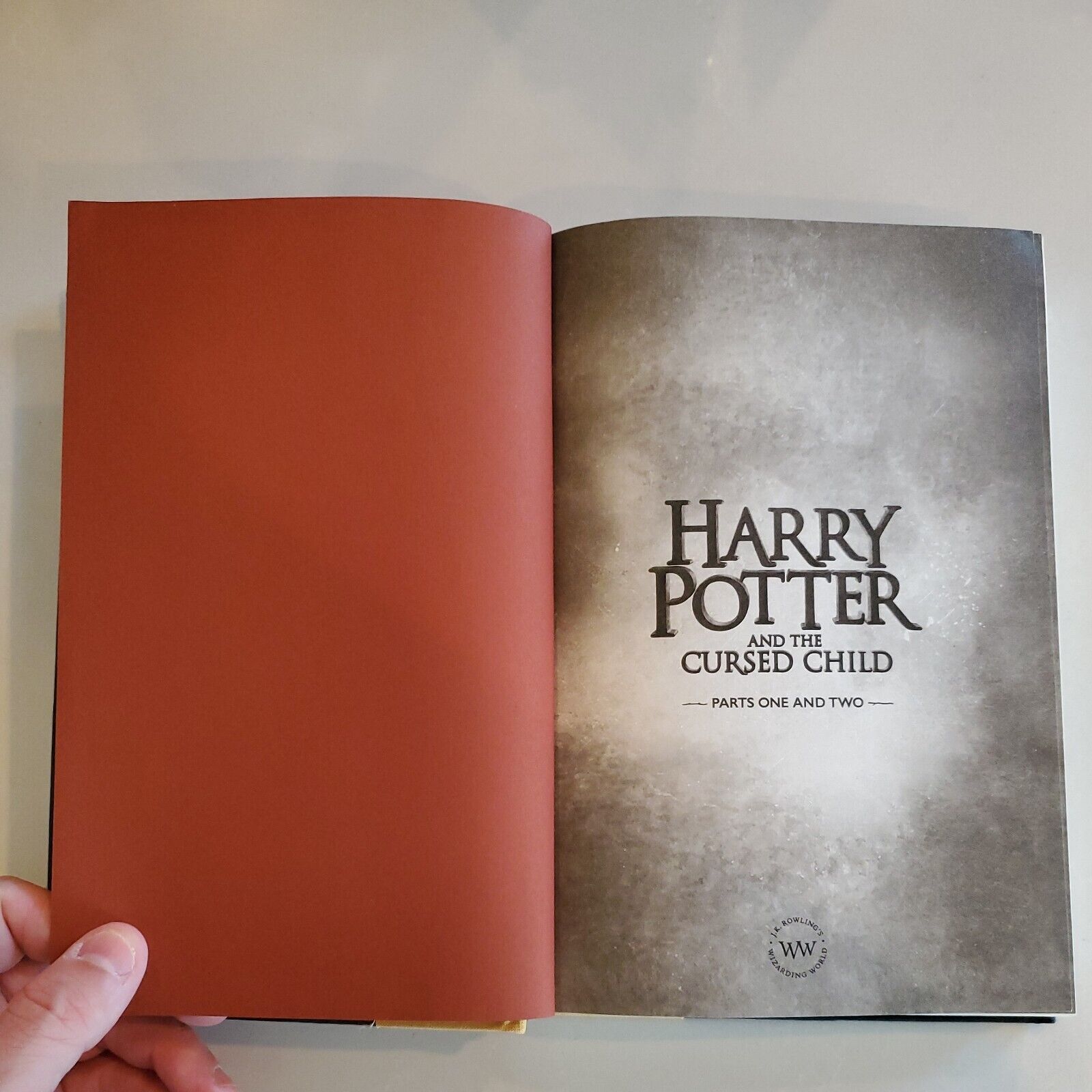 Harry Potter and the Cursed Child - Parts One & Two 1st Edition 1st Print HC SB8