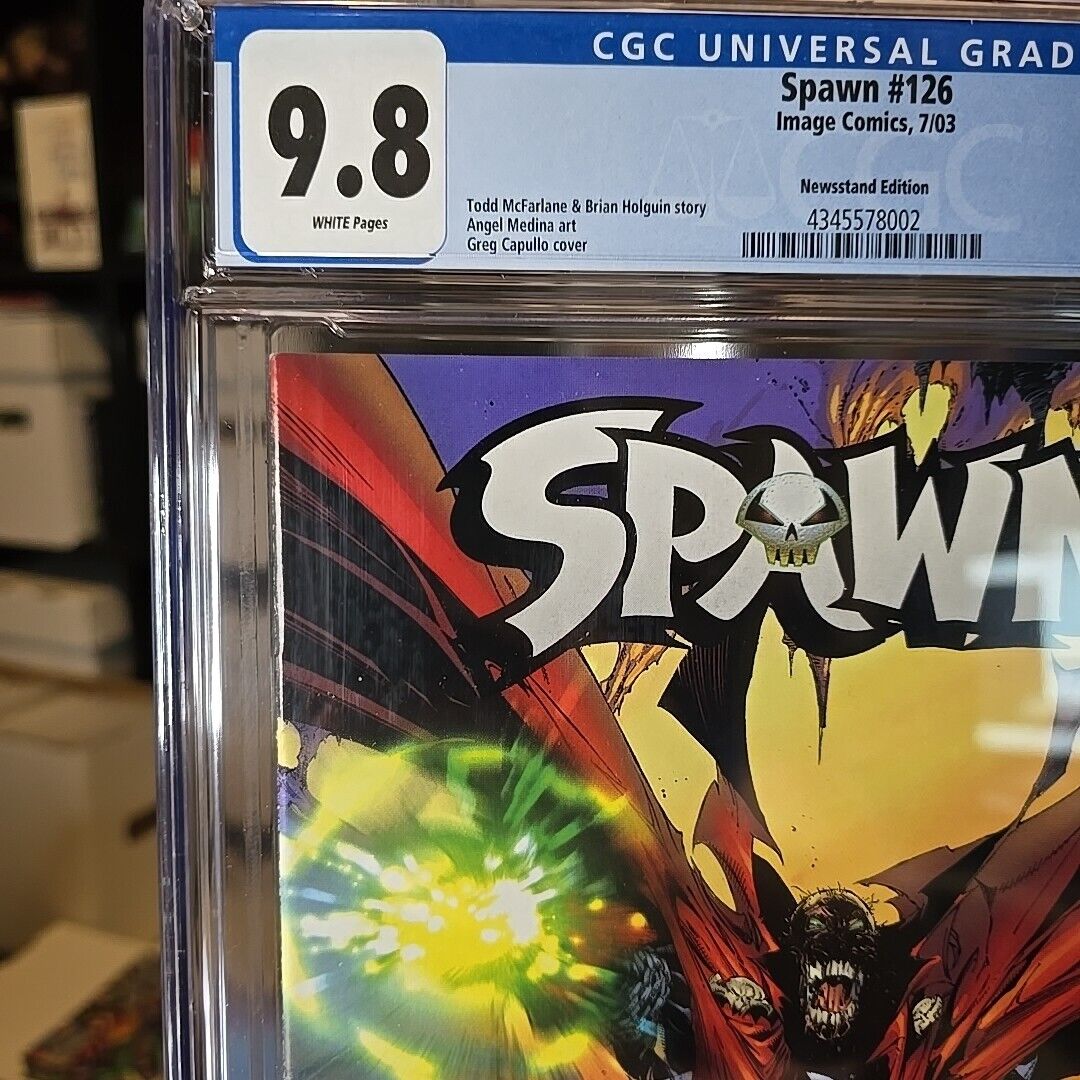 2003 Spawn #126 NEWSSTAND VARIANT GRADED CGC 9.8 WP RARE CENSUS POP 1