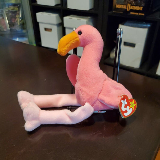 Original Ty Beanie Baby 'Pinky' the Flamingo 1995 D1