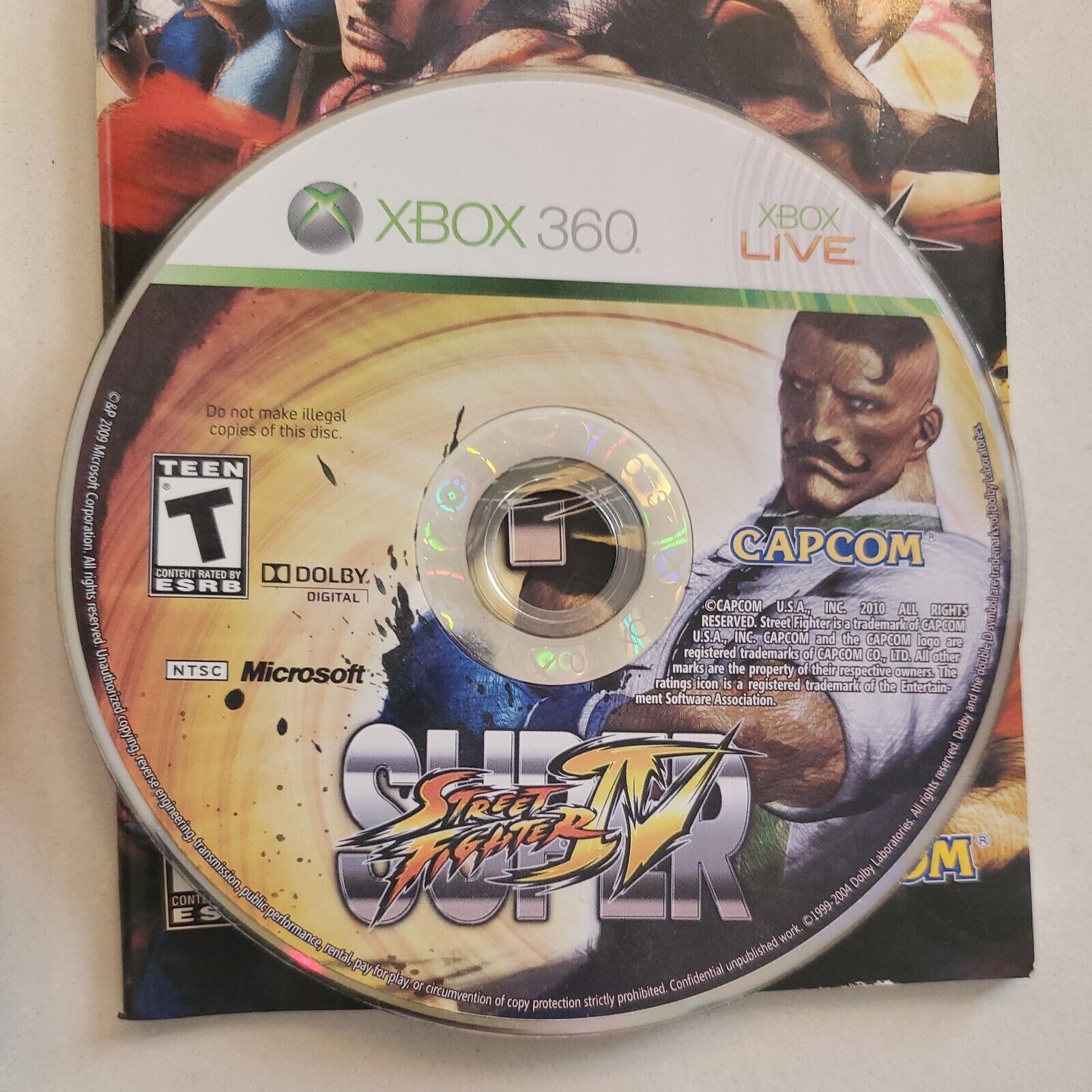 Super Street Fighter IV 4 Microsoft Xbox 360 Complete w/ Manual CIB 