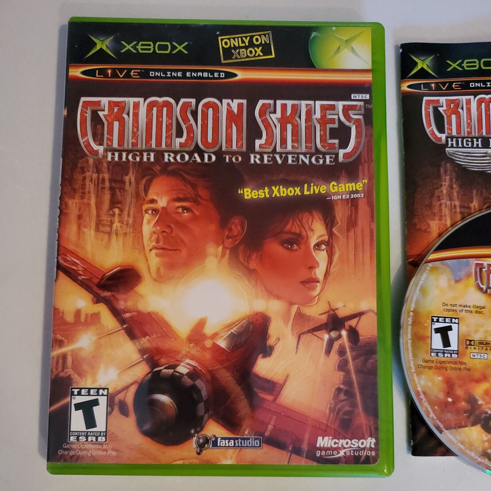 Xbox Crimson Skies High Road To Revenge Complete CIB SB2