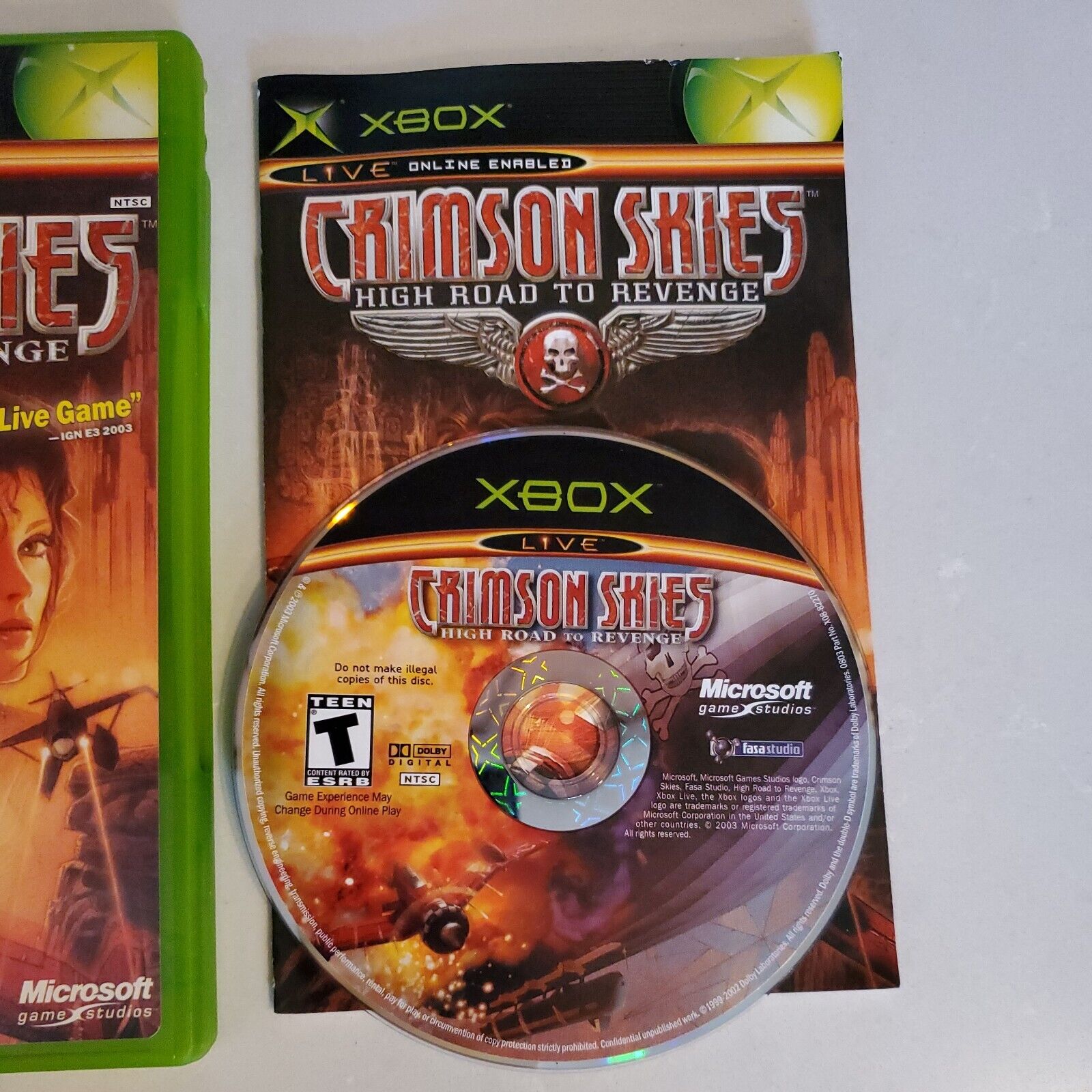 Xbox Crimson Skies High Road To Revenge Complete CIB SB2