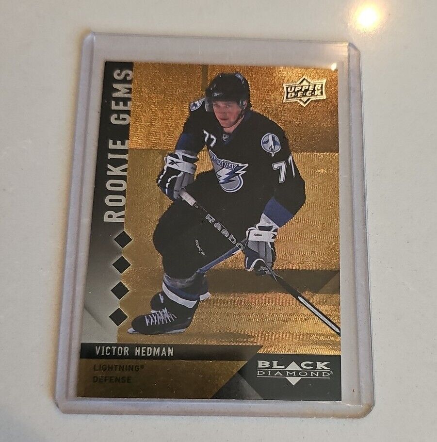 2009-10 UD Black Diamond Rookie Gems GOLD Victor Hedman 07/10 RC Quad Diamond