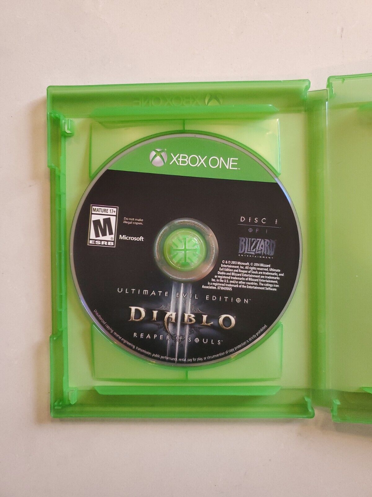 Diablo III: Reaper of Souls Ultimate Evil Edition (Xbox One) No Manual