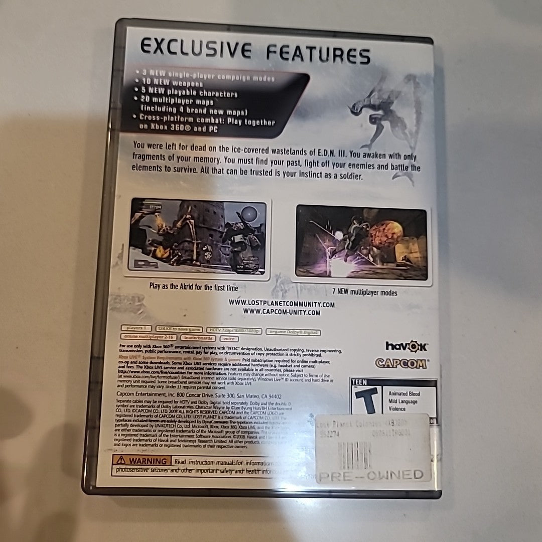 Lost Planet Extreme Condition Xbox 360 Video Games