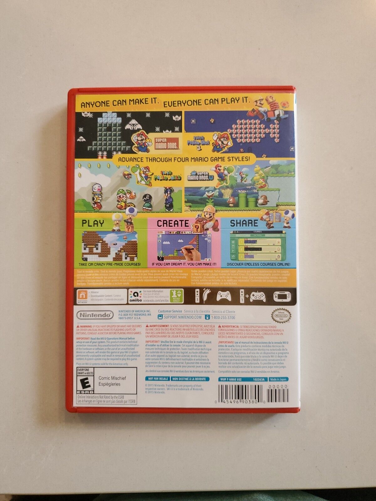 Super Mario Maker (Nintendo Wii U) (COMPLETE & TESTED) No Manual