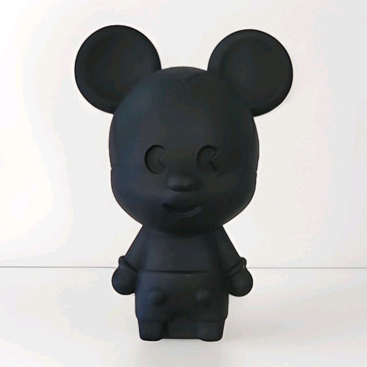 Disney Parks MXYZ Black Mickey Mouse Soft Rubber Silicon Zipper PencilCase