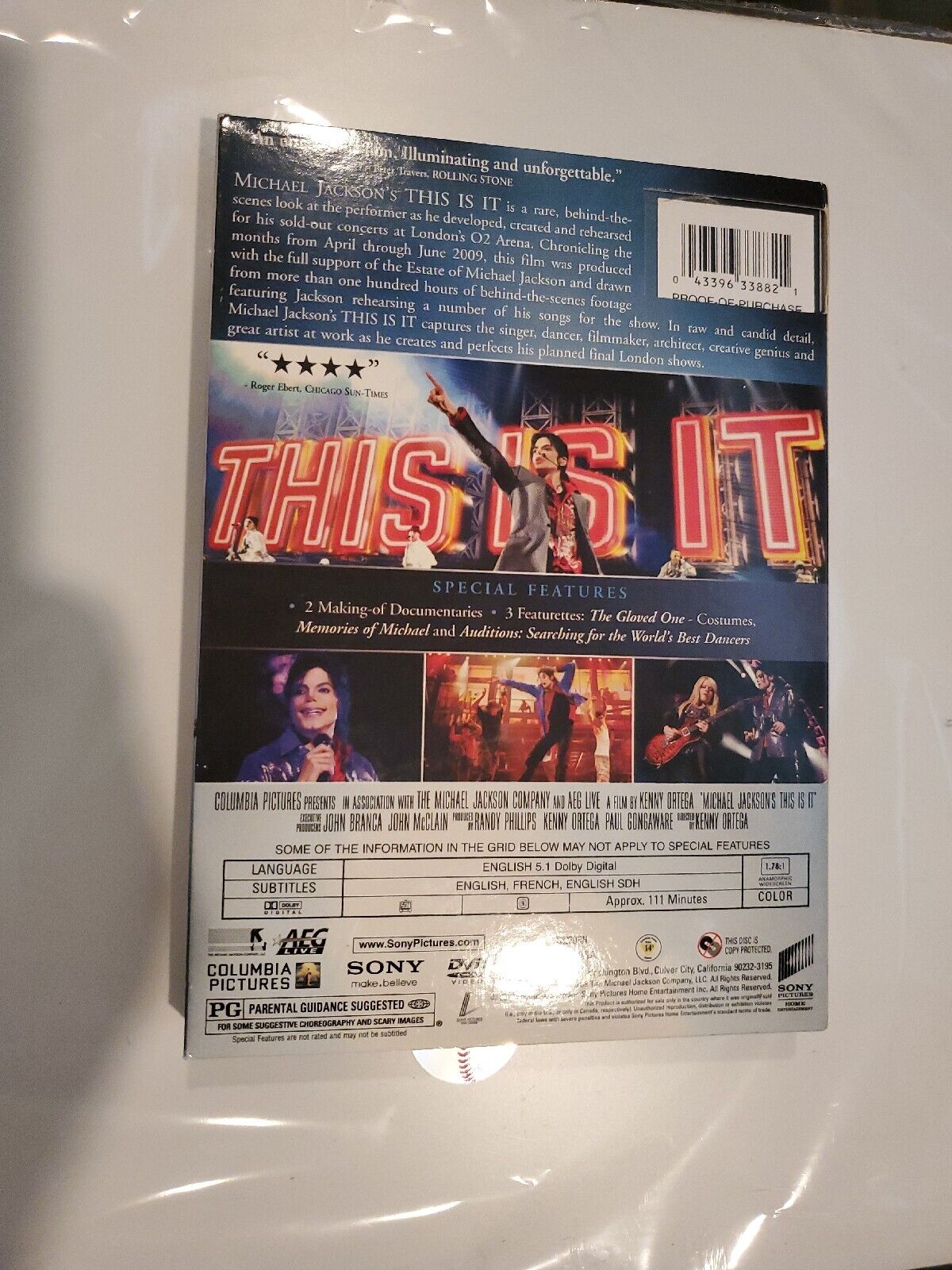 Michael Jackson's This Is It (DVD, 2010) Includes Slipcover FREE SHIPPING!