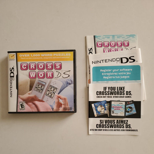 NINTENDO DS CROSSWORDS GAME - CIB - COMPLETE WITH CASE AND MANUAL