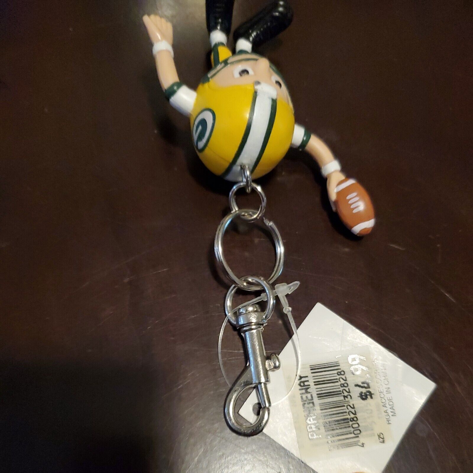 Most Bedable Player Packers Football Green Yellow Vintage Key Chain 1992 B1