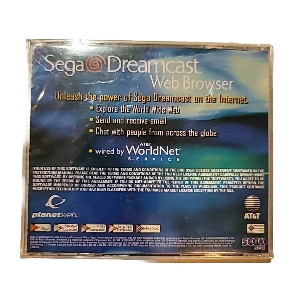 Brand New Sealed Sega Dreamcast Original Web Browser 1.0