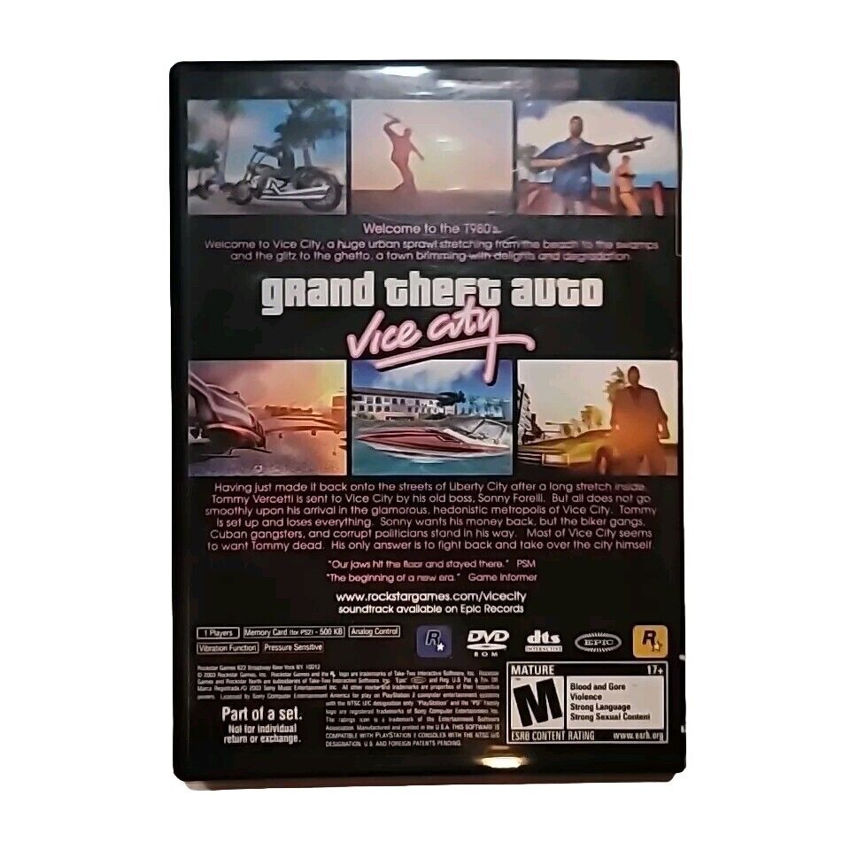 Grand Theft Auto: Vice City (Sony PlayStation 2, 2002) CIB