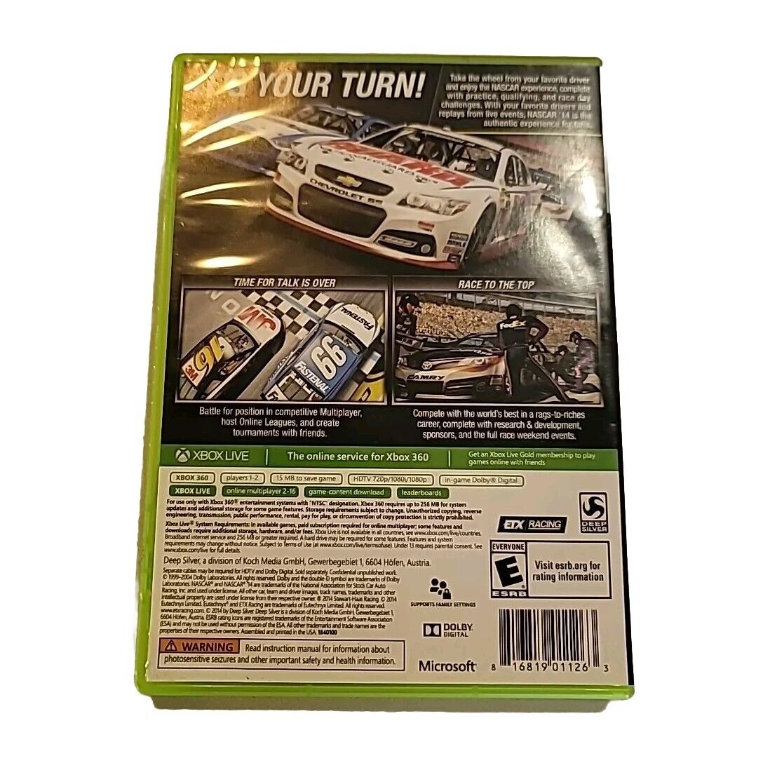 NASCAR 14 (Microsoft Xbox 360, 2014) Complete CIB