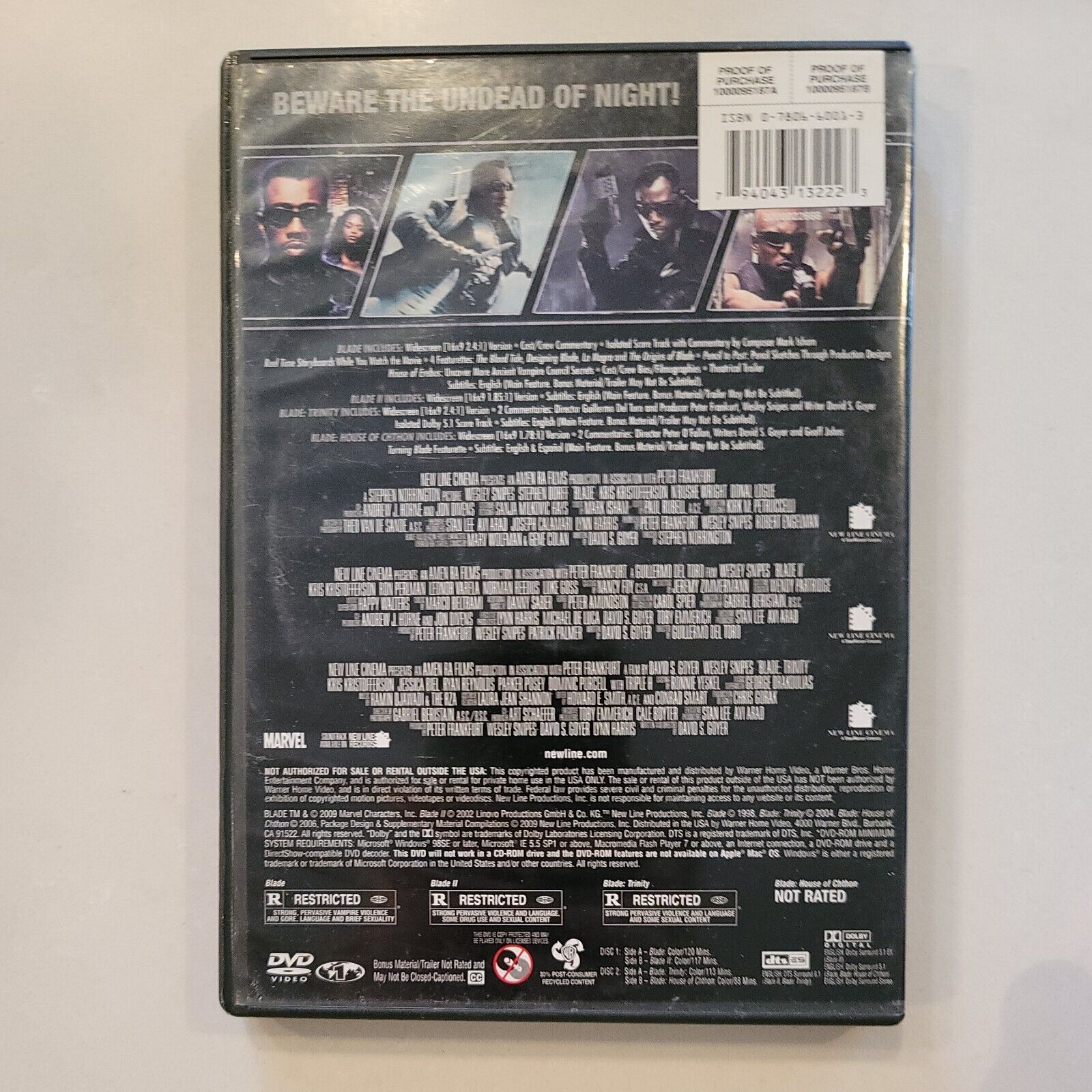 4 Film Favorites: Blade Collection DVD David S. Goyer(DIR) SB5