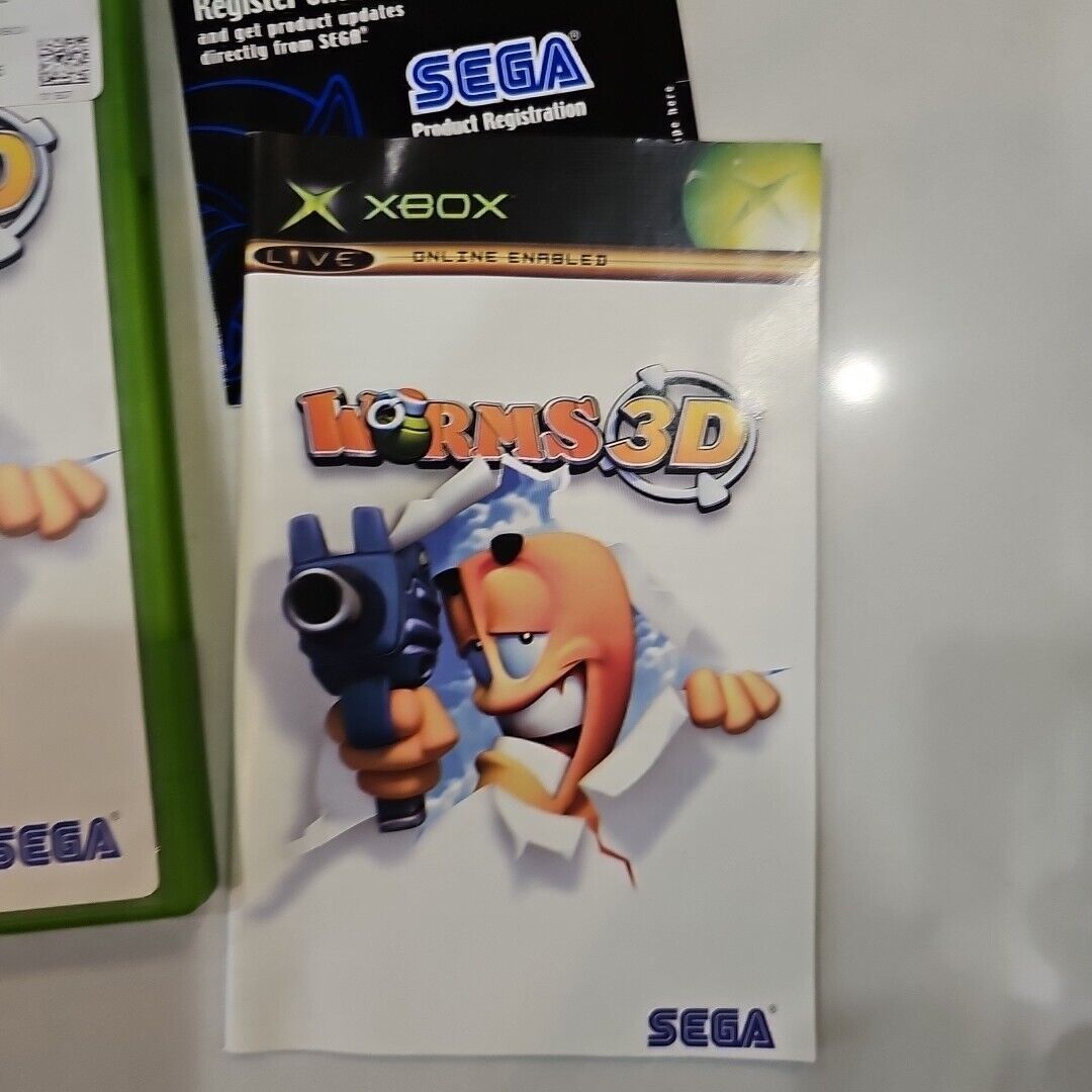 Worms 3D - Complete Original Xbox Game CIB - Tested & Works Has Registration!