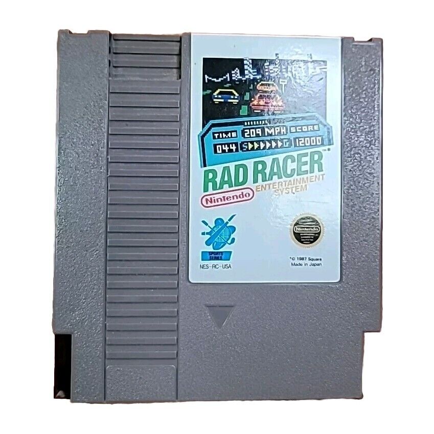 Rad Racer, NES Game Cartridge Only, Nintendo, Tested