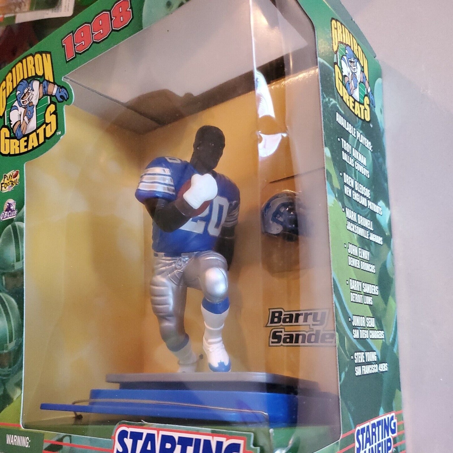 1998 Starting Lineup Gridiron Greats Football NFL Detroit Lions BARRY SANDERS