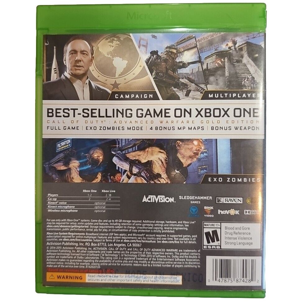 🚨 Call of Duty: Advanced Warfare Gold Edition XBOX One Complete CIB