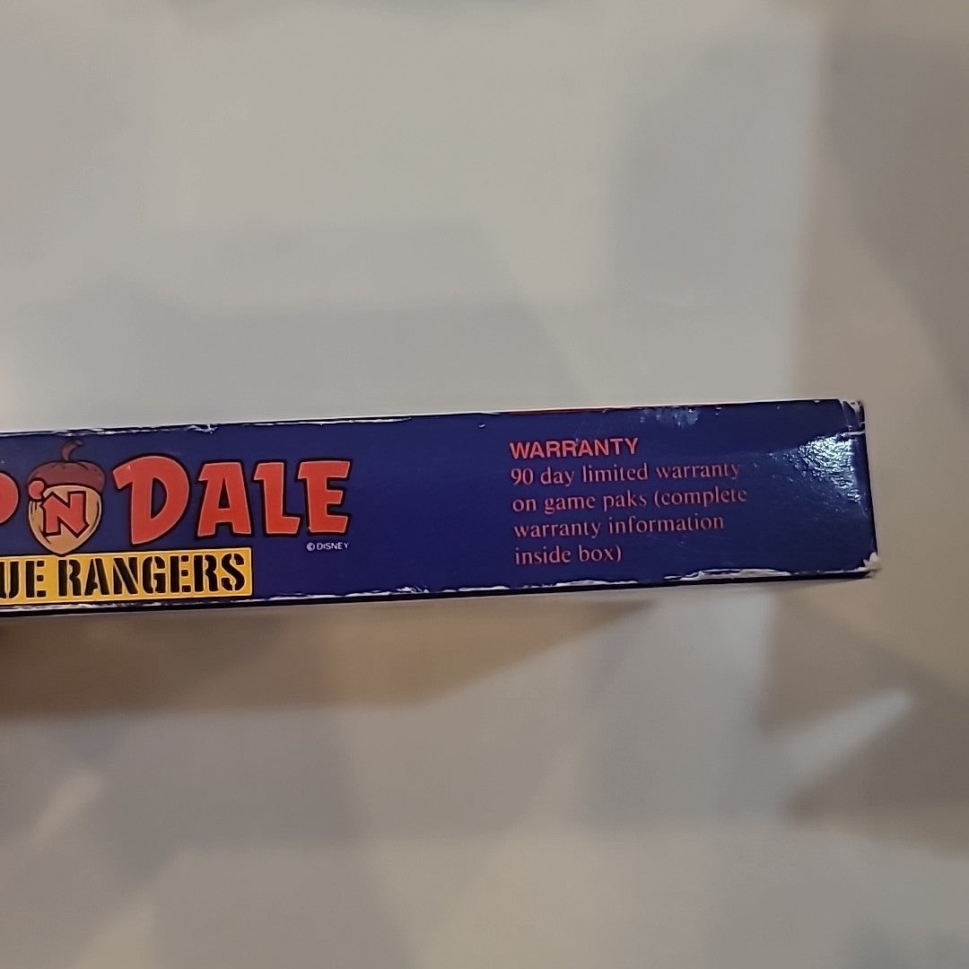 1990 NINTENDO NES CAPCOM DISNEY CHIP 'N DALE RESCUE RANGERS, CART BOX MANUAL