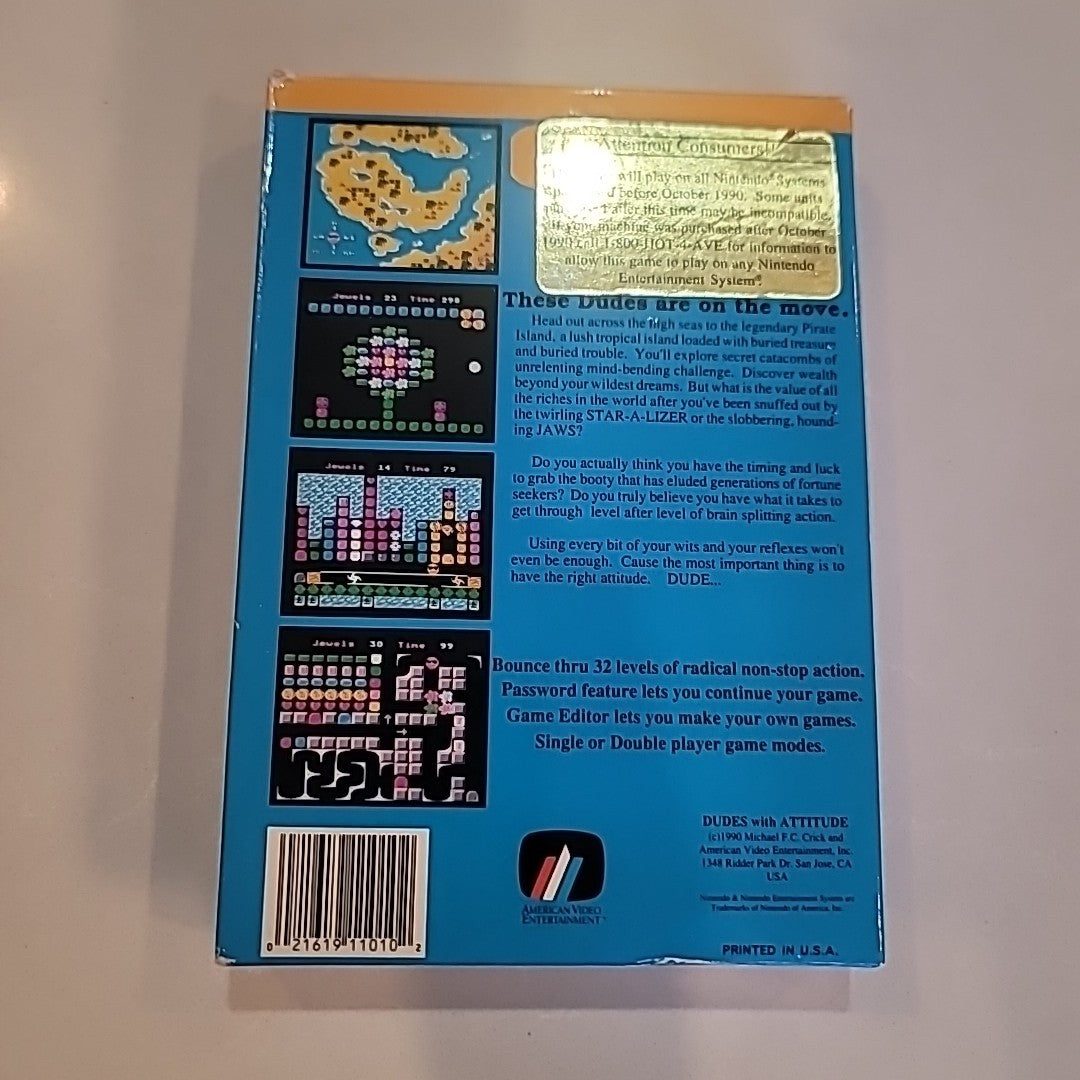 Dudes With Attitude (Nintendo Entertainment System, 1990) NES Cart CIB