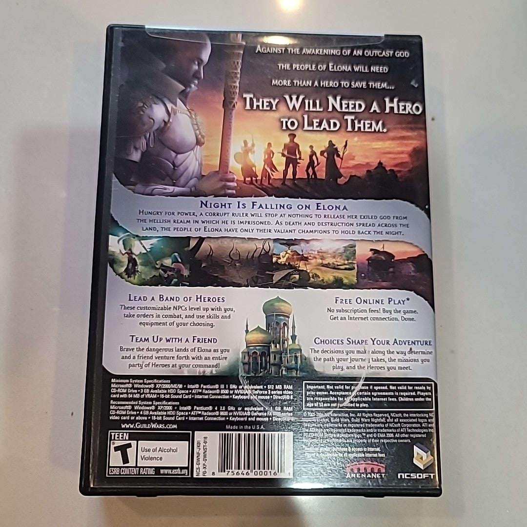 Guild Wars Nightfall - PC CD ROM COMPLETE w/Manual, Case, 4-Discs
