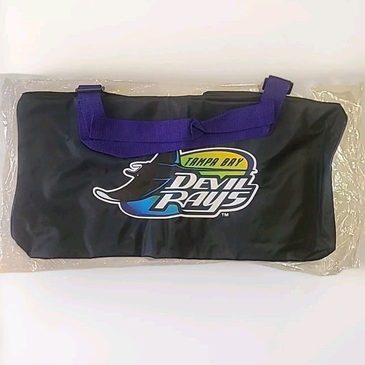 Tampa Bay Devil Rays Vintage 90s Tote, Gym Duffel Bag,  Black & Purple Logo, MLB