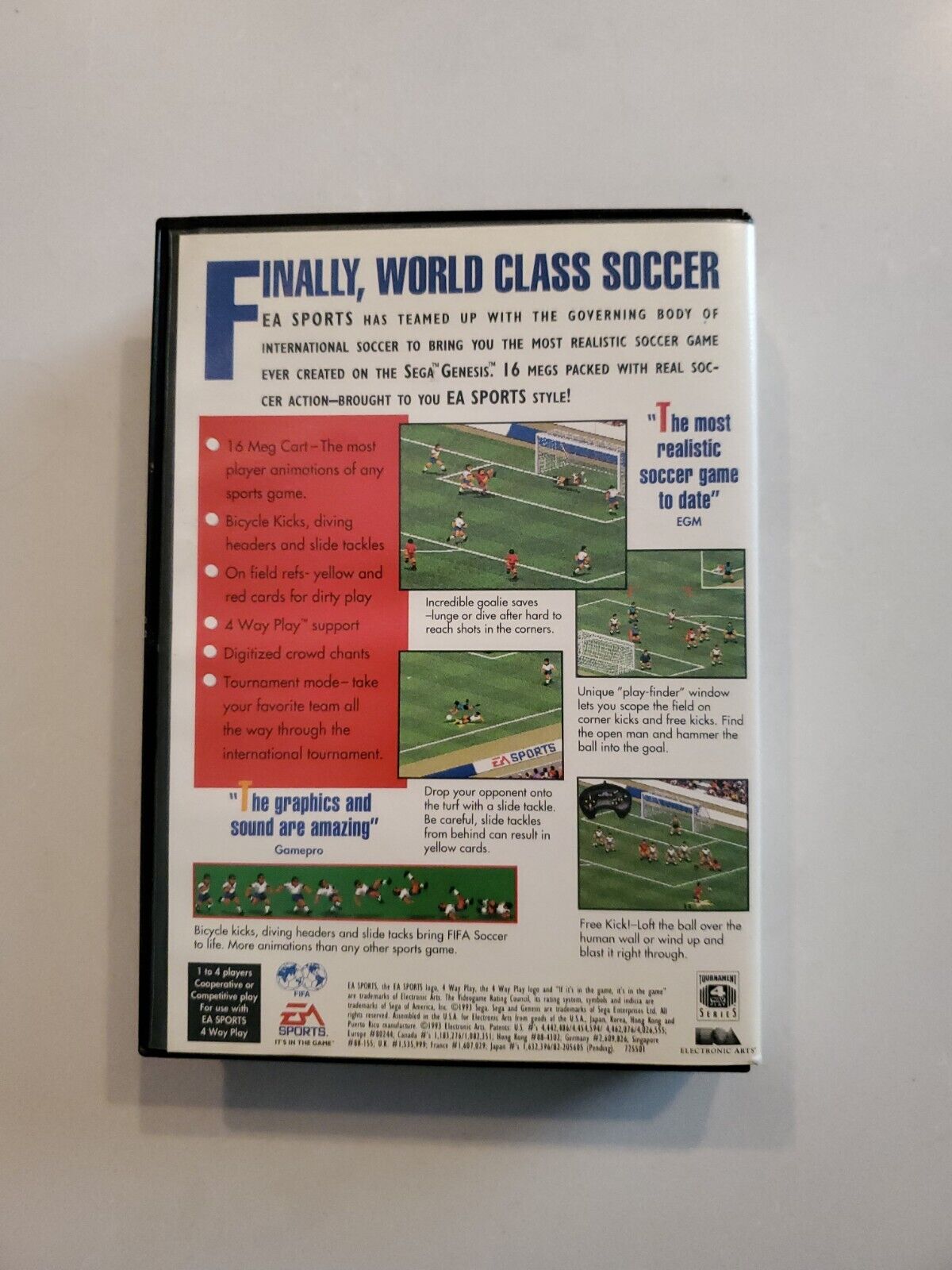 FIFA International Soccer Sega Genesis Cleaned Tested Working Fast Shipping