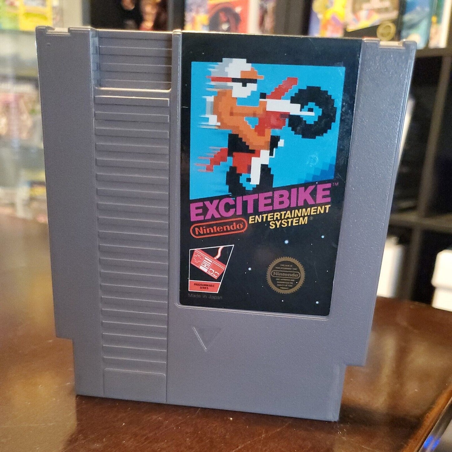 Excitebike (3 Screw Black Label) Authentic & Tested NES Nintendo Game Cartridge