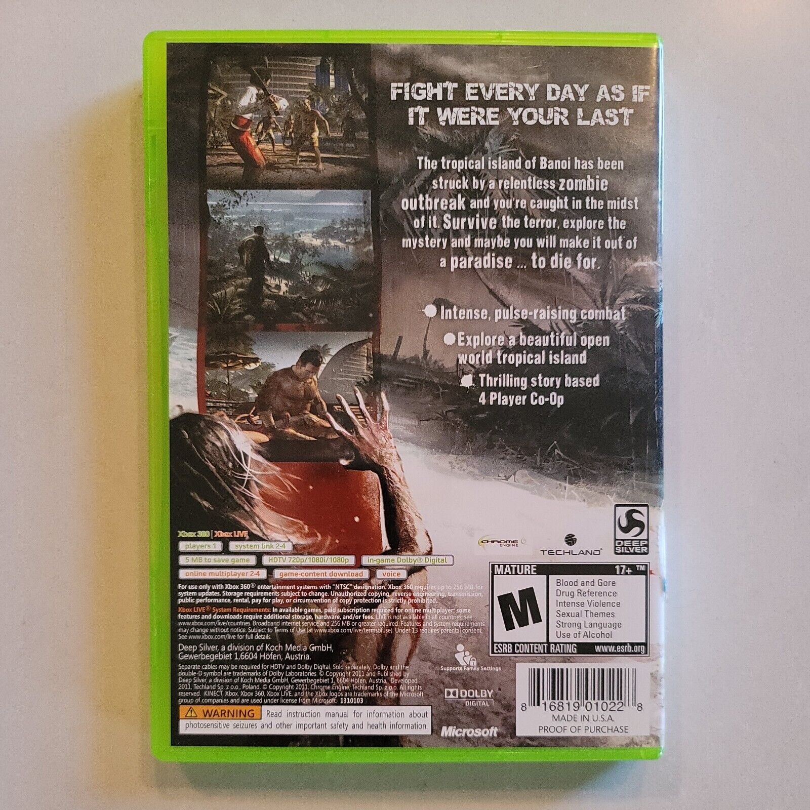 Dead Island -- Game of the Year Edition Microsoft Xbox 360 No Manual Tested BB3