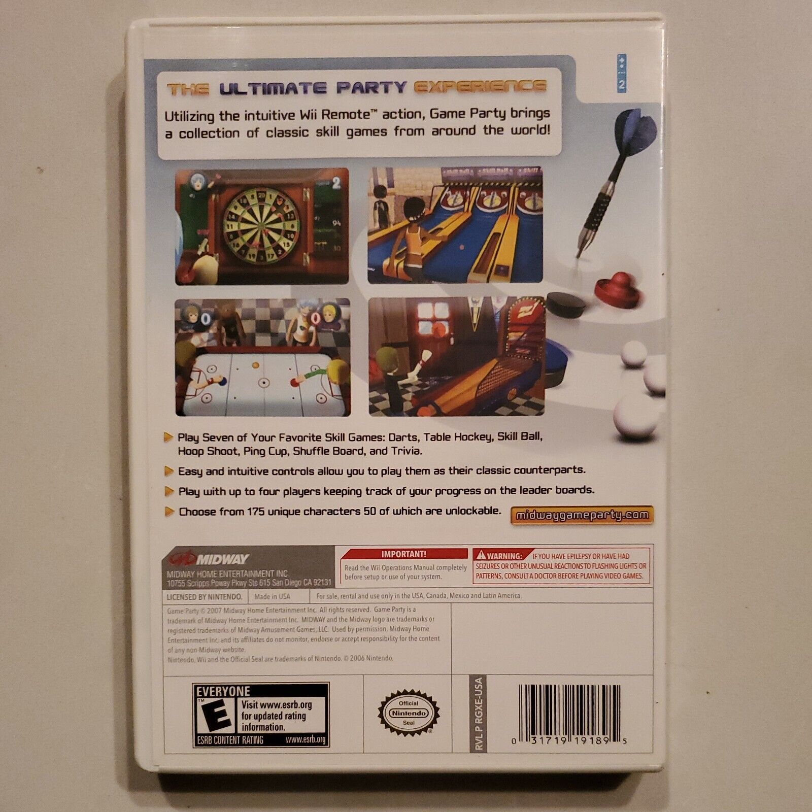 Game Party ( Nintendo Wii, 2007 ) CIB Complete In Box