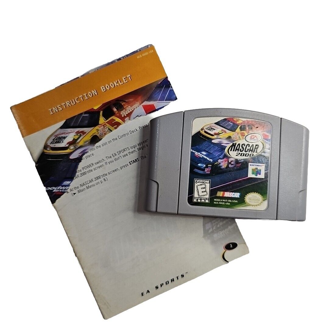 NASCAR 2000 (Nintendo 64, 1999) N64 Authentic Tested !!