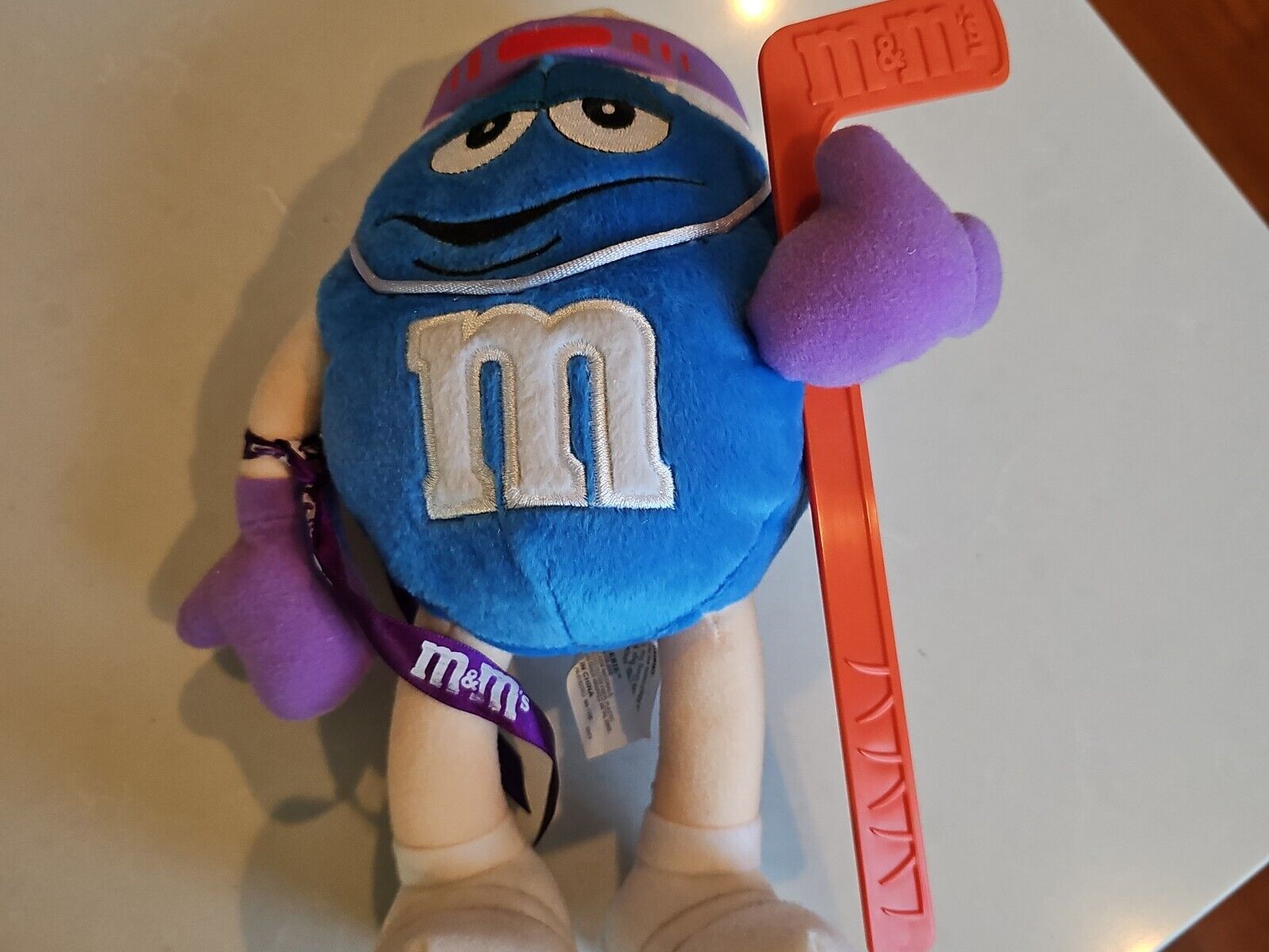 OFFICIAL M&M's Blue Hockey Player Plush Toy From 2003 Collectible Plush