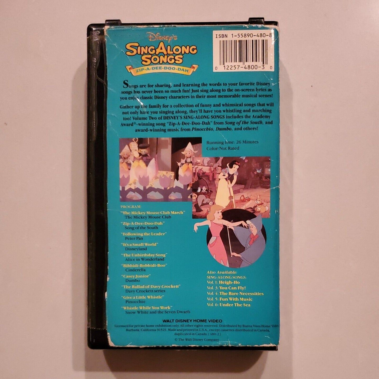 Disneys Sing Along Songs -Zip-A-Dee-Doo-Dah Volume 2 VHS