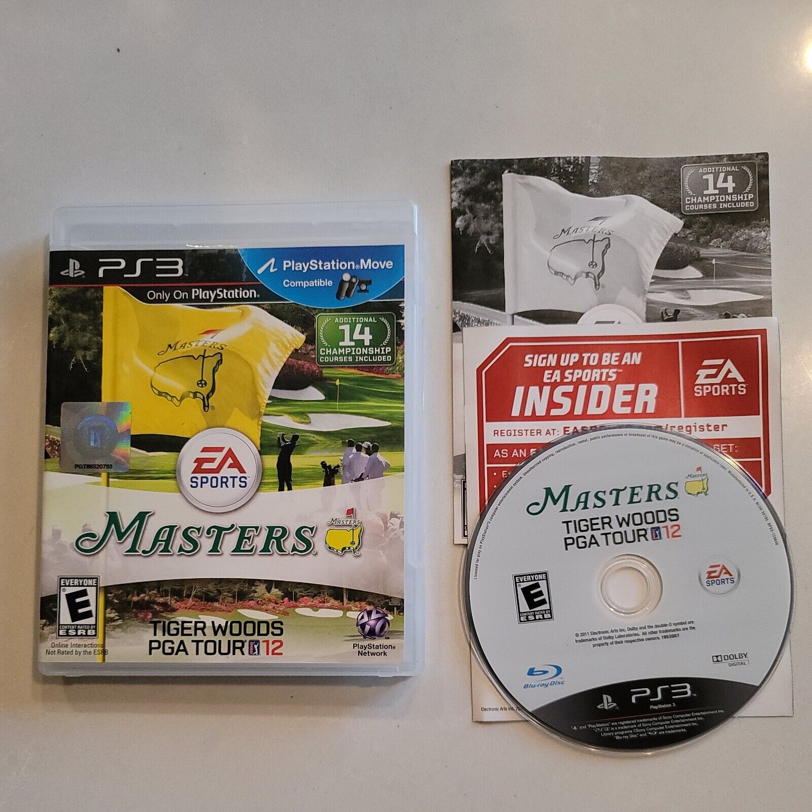 Tiger Woods PGA Tour 12 The Masters Sony Playstation 3 2011 PS3 CIB Complete SB