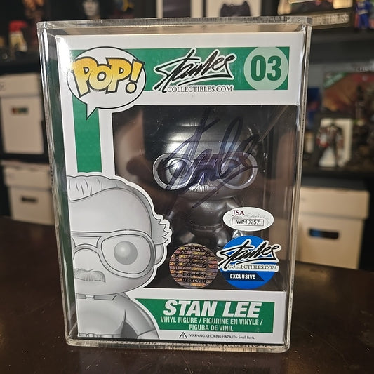 Funko POP! Stan Lee (Superhero) PLATINUM 03 signed GRADED CAS 90 RARE GRAIL