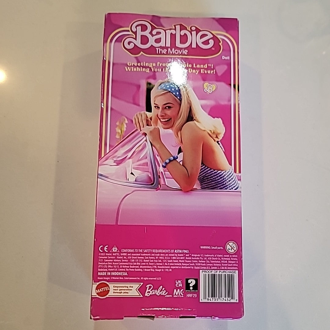 Barbie the Movie Collectible Doll Margot Robbie in Pink Power Jumpsuit AMC 2023