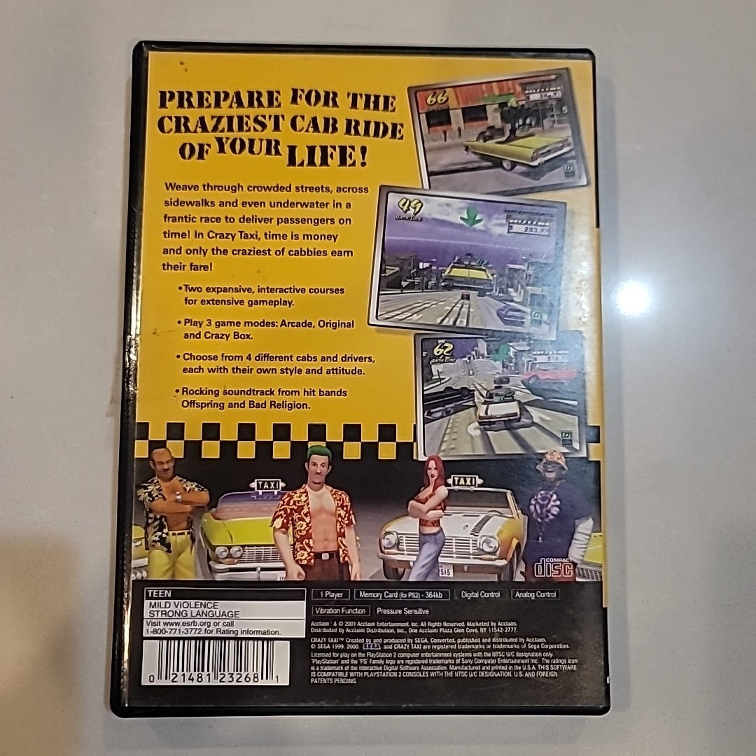 Crazy Taxi (Sony PlayStation 2, PS2, 2002)  Black Label No Manual 