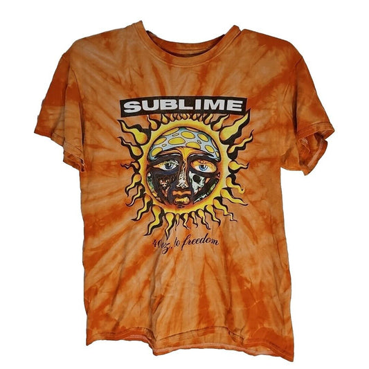 Mens Sublime Logo Tye Dye T-shirt Mens Medium Orange Sun Tee Large