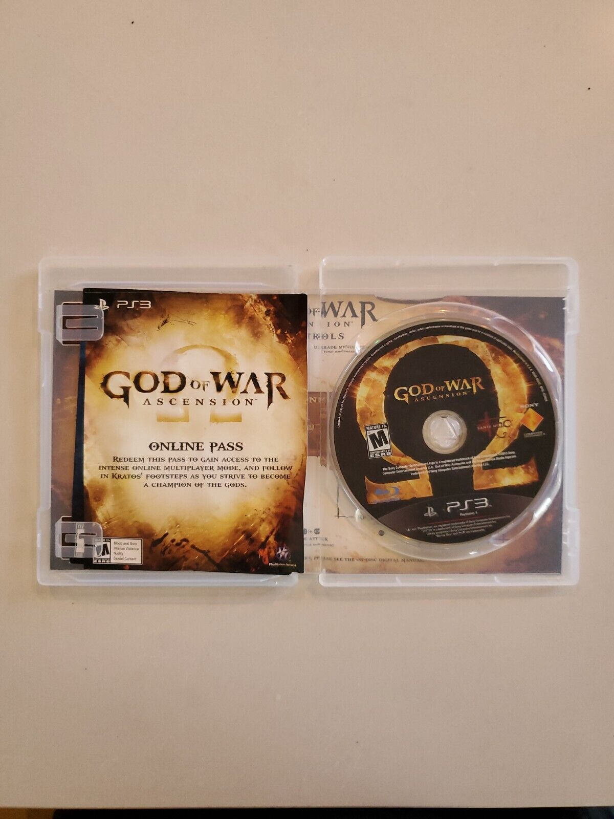 God of War Ascension - PS3 PlayStation 3 - Clean & Tested Working