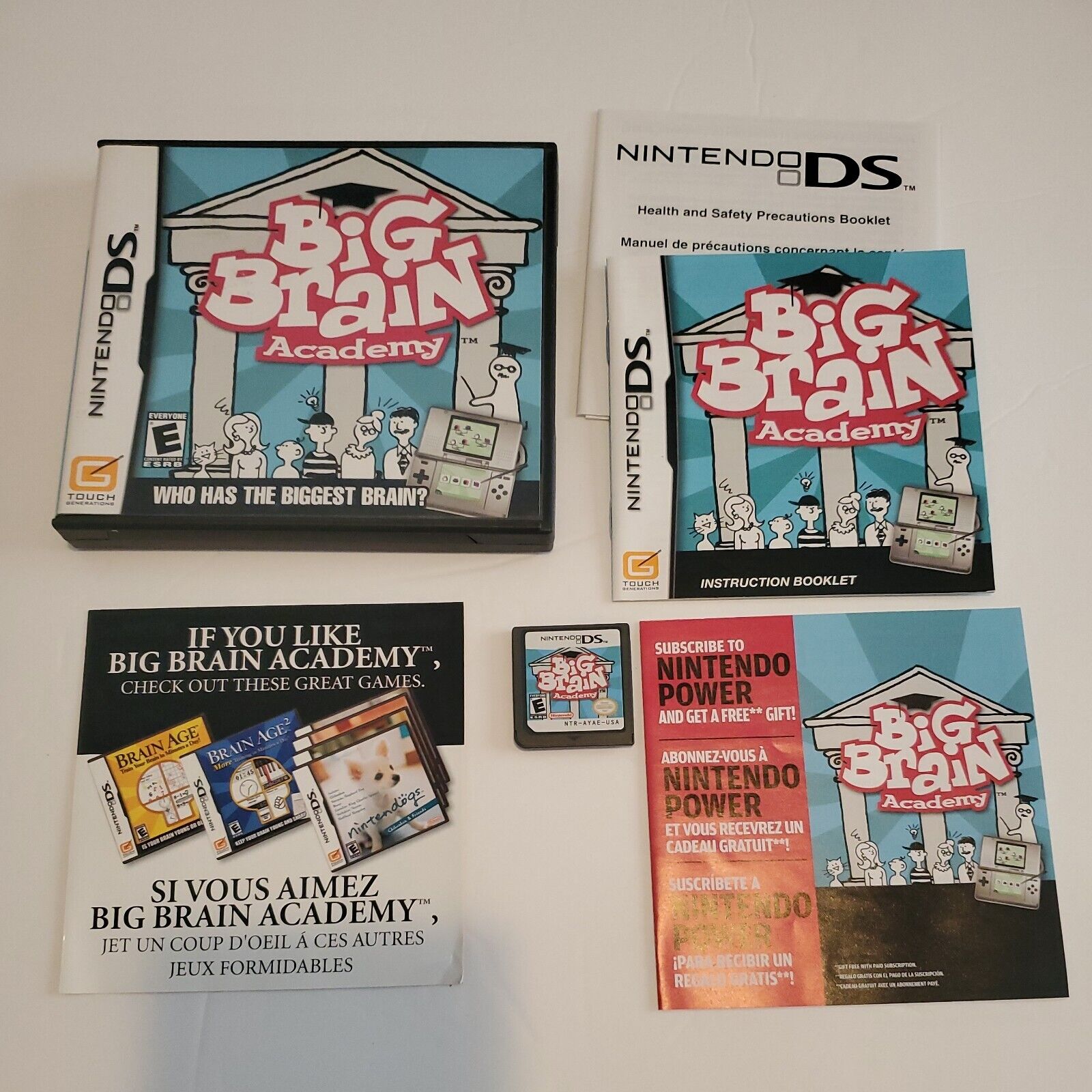 Big Brain Academy (Nintendo DS, 2006) - Complete With Box And Manual - Tested