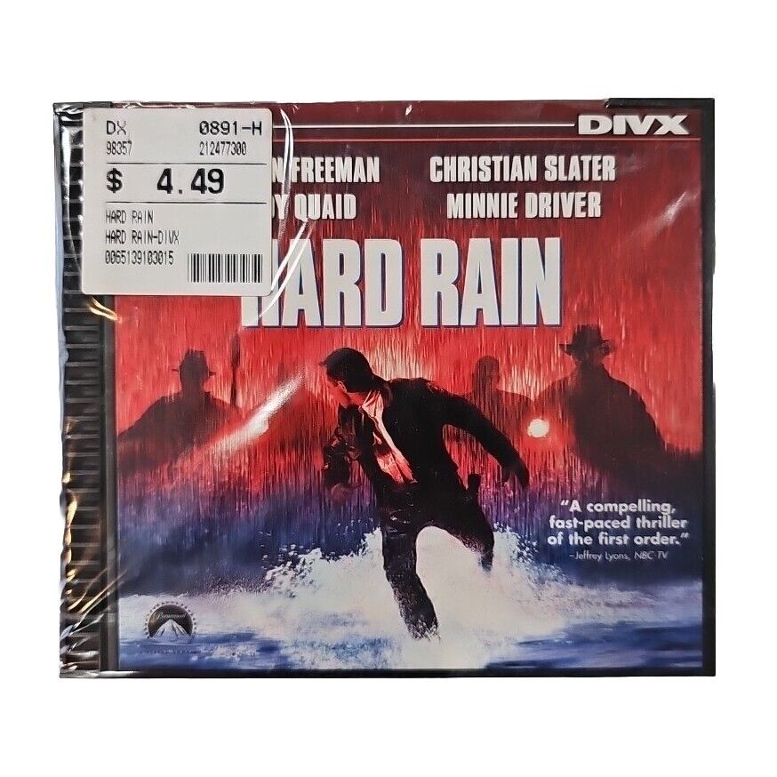 Hard Rain (DivX, 1998) Paramount Morgan Freeman SEALED