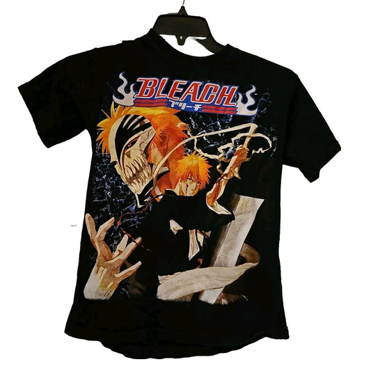 Bleach 2 Sided T-Shirt Mens S Black HARD HEAD RARE Anime