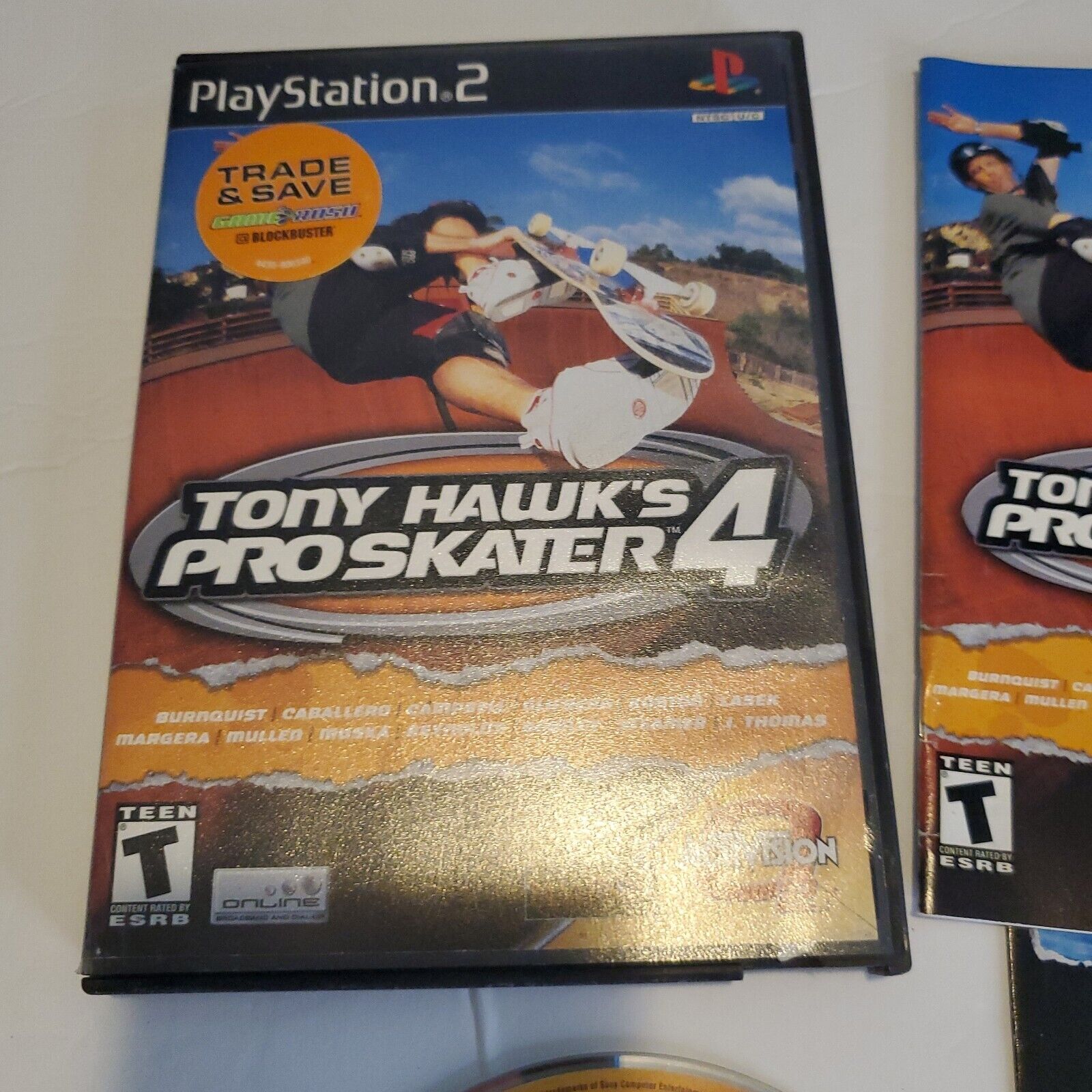 Tony Hawk's Pro Skater 4 Sony PlayStation 2 PS2 Black Label COMPLETE CIB  Tested