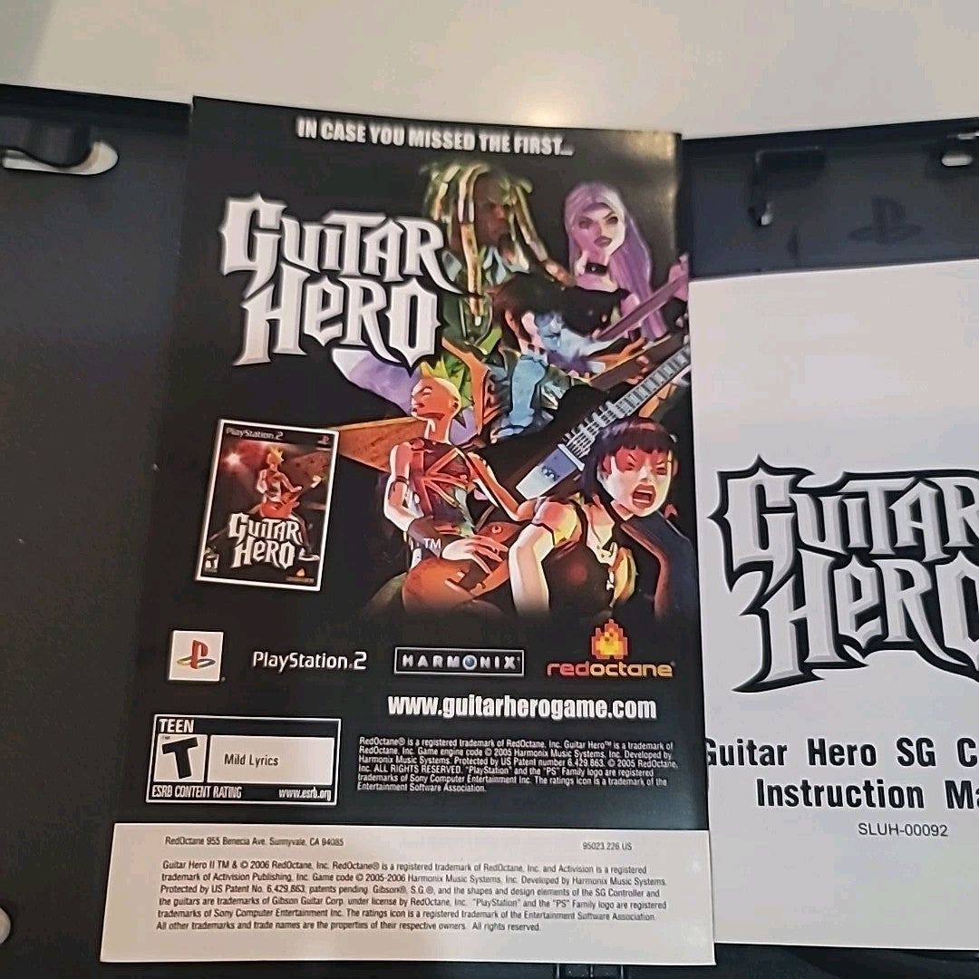 Guitar Hero II (Sony PlayStation 2, 2006) PS2 BOX & MANUAL ONLY NO GAME