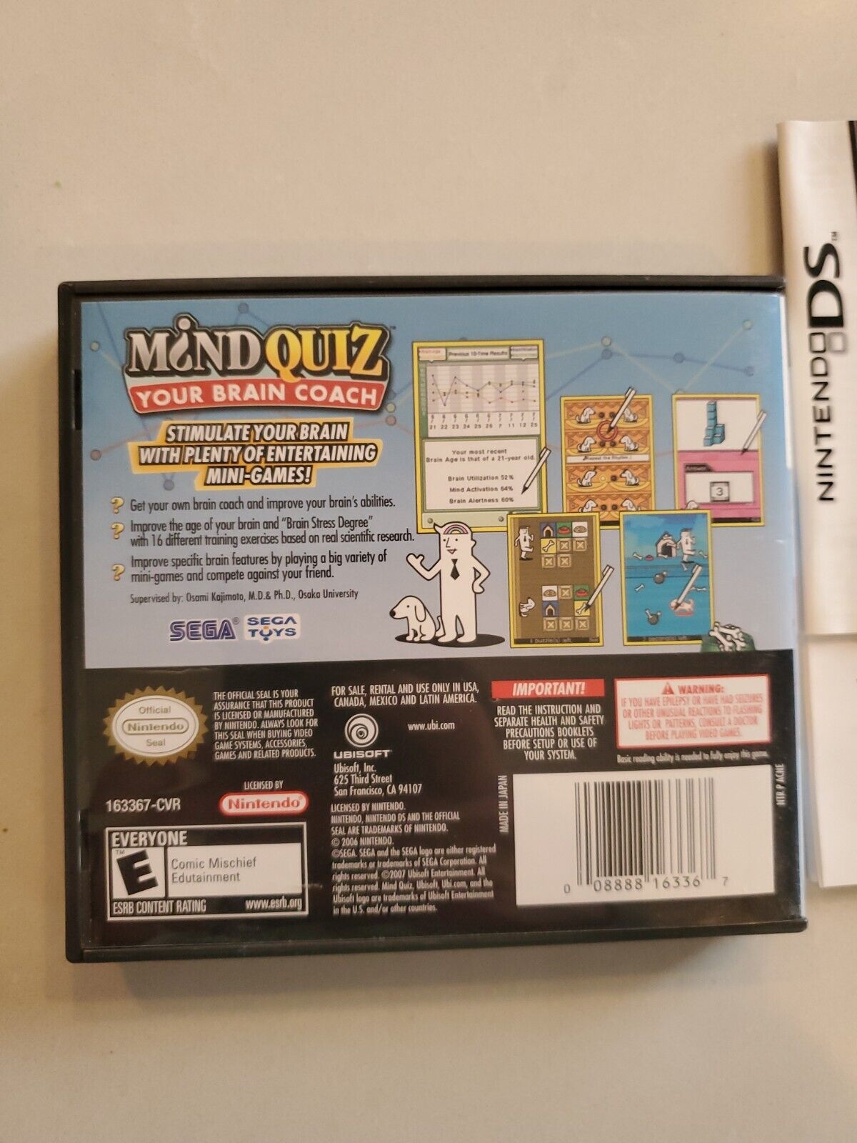 Mind Quiz: Your Brain Coach - Nintendo DS DSL DSI 3DS 2DS COMPLETE CIB