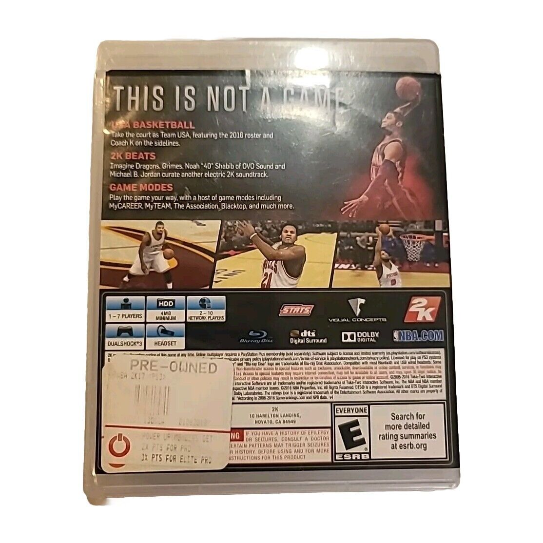 NBA 2K17 (Sony PlayStation 3, 2016)