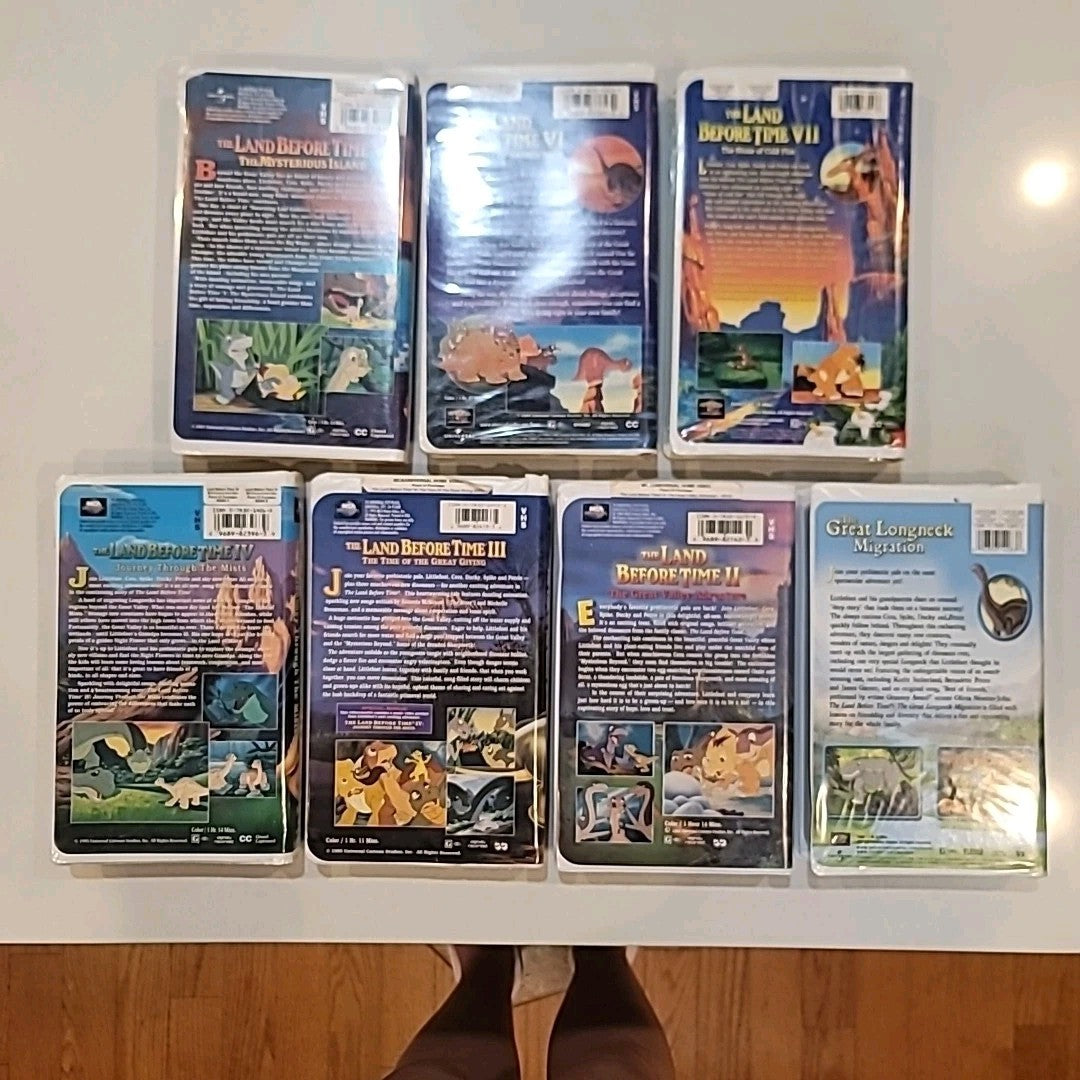MCA and Universal Studios The Land Before Time Collection Lot Of 7 VHS Movies