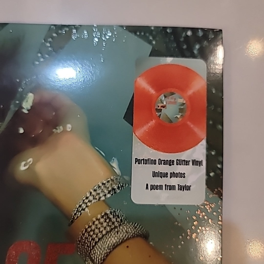 TAYLOR SWIFT - THE LIFE OF A SHOWGIRL (ORANGE GLITTER VINYL LP) Sealed 